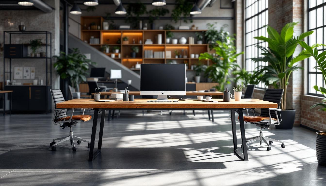 Escritorios en chapa de madera